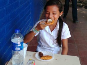 Salvadoran Girl Samples Protemas Foods