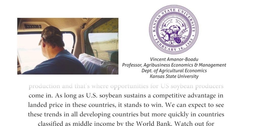 Vincent Amanor-Boadu, Economist, on Opportunities for U.S. Soybeans